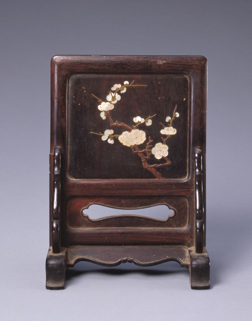 图片[2]-Red sandalwood side seat with hundreds of treasures inlaid with lion picture-China Archive